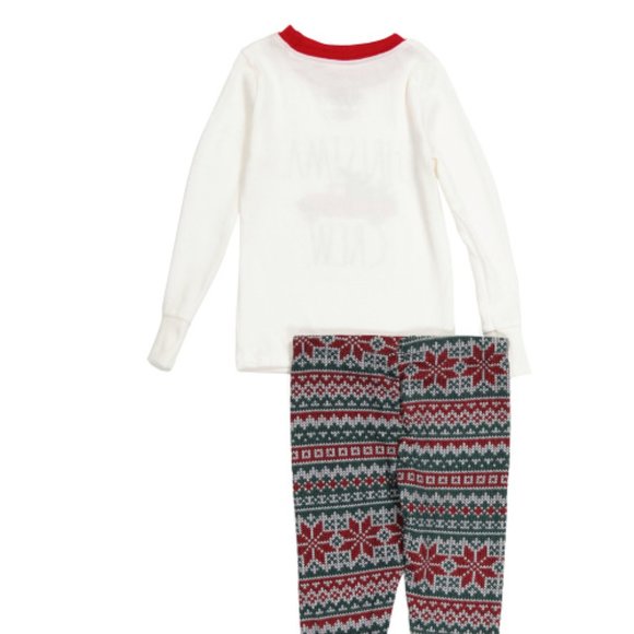RAE DUNN Toddler Pajamas Christmas Crew PJ Set 3T Red Truck Green Tree New - Picture 4 of 12
